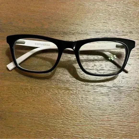 Converse K304 kids eyeglass frames black and white size 47 18 130 - Picture 6 of 11